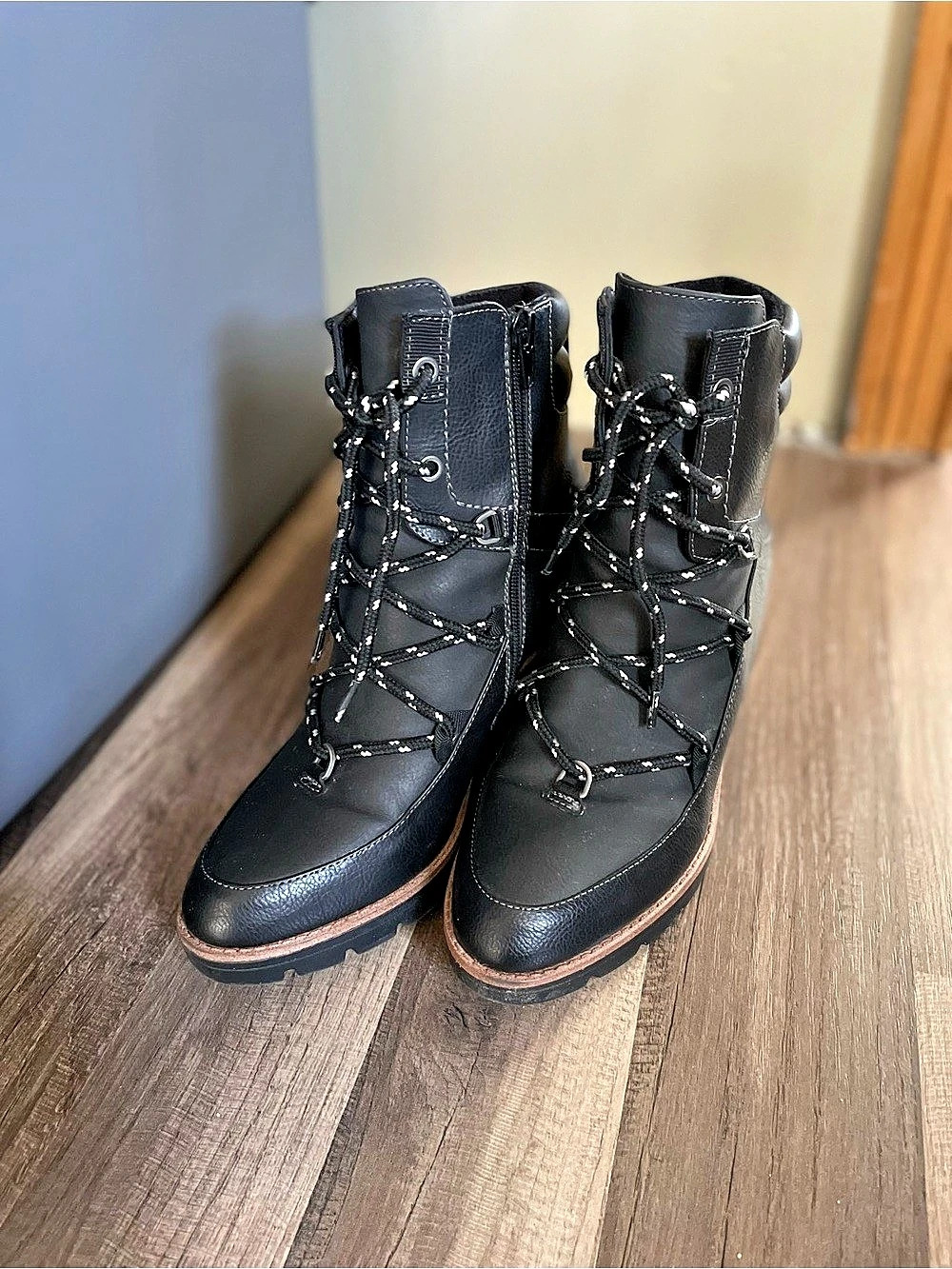 Naturalizer Black Platform Ankle Boots